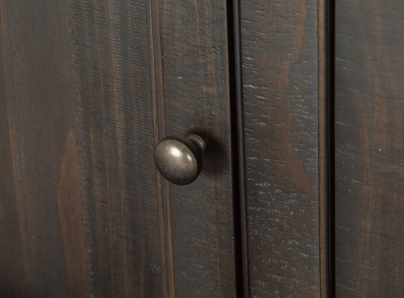 Meuble pour téléviseur traditionnel Wesley de 70 po avec rangement et système de gestion des câbles pour téléviseurs jusqu’à 75 po - graphite