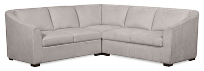 Envy 3-Piece Chenille Fabric Sectional - Fog Grey | Sofa sectionnel Envy 3 pièces en tissu de chenille - gris brouillard