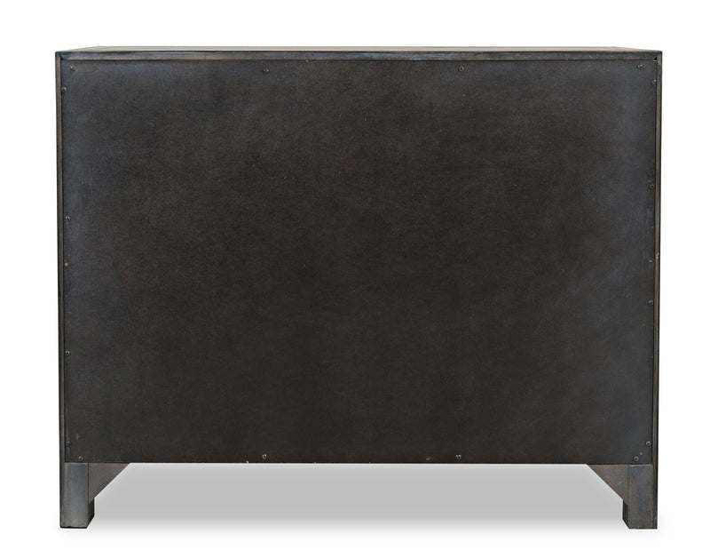 Armoire décorative Keena de 40 po en bois massif - grise