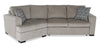 Sofa-lit sectionnel enveloppant de gauche Legend 2 pièces fabriqué au Canada en tissu de chenille - beige platine