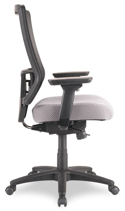 Chaise de bureau Remy de Tempur-Pedic de 26,8 po - grise avec dossier à mailles