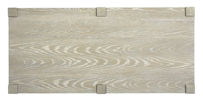 Table à café contemporaine Clifford de 60 po en bois massif avec tablette et roulettes - gris calico