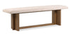 Banc de salle à manger Henri de Scott Living de 68 po (L) en bois avec tissu de polyester - brun