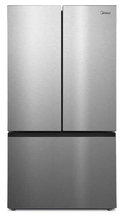Midea 36" 26.5 Cu. Ft. French Door Refrigerator with AutoFill Pitcher and Dual Ice Maker - MRF27I6BST | Réfrigérateur Midea de 26,5 pi3 et de 36 po à portes françaises avec pichet à remplissage automatique et machine à glaçons double - MRF27I6BST