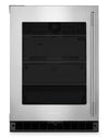 Réfrigérateur sous le comptoir KitchenAid 24\" 5,2 pi³ avec porte en verre – KURL324SSB