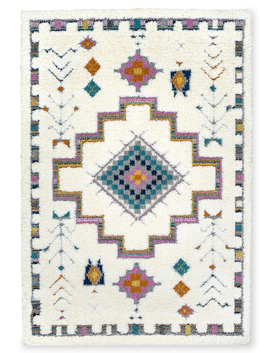 Ellis Multi-Colour Geometric Shag Area Rug - 7'11" x 10'10" | Carpette à poil long Ellis multicolore à motif géométrique - 7 pi 11 po x 10 pi 10 po
