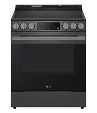 Cuisinière intelligente électrique LG de 6,3 pi3 avec friture à air - acier inoxydable noir - LSEL6333ZE