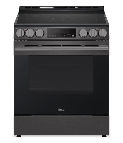 LG 6.3 Cu. Ft. Smart Electric Range with Air Fry – Black Stainless Steel - LSEL6333ZE | Cuisinière intelligente électrique LG de 6,3 pi3 avec friture à air - acier inoxydable noir - LSEL6333ZE