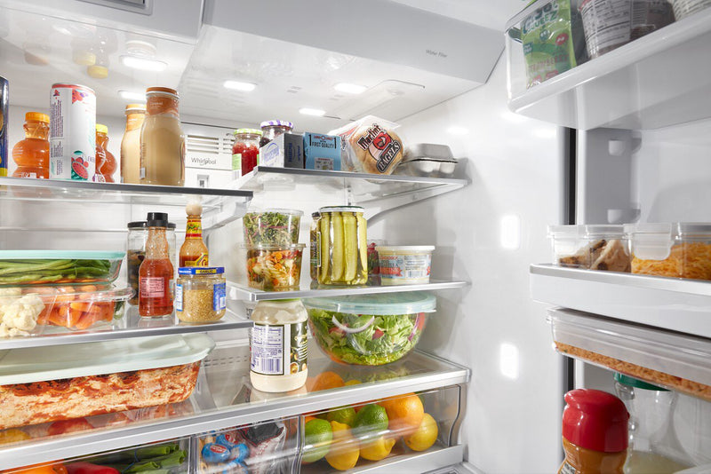 Réfrigérateur Whirlpool de 26 pi³ et de 36 po à portes françaises - acier inoxydable résistant aux traces de doigts - WRMF7736PZ