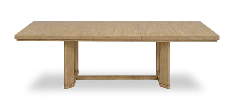 Ensemble de salle à manger Aspen 7 pièces avec table à rallonge, 80 po à 104 po et 6 chaises en tissu - naturel