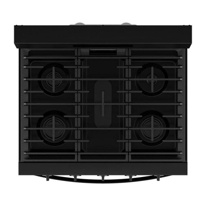 Cuisinière à gaz Whirlpool de 5 pi³ avec friture à air et autonettoyage - noire - WFGS5030RB