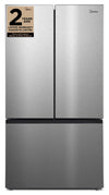 Réfrigérateur Midea de 26,5 pi3 et de 36 po à portes françaises avec pichet à remplissage automatique et machine à glaçons double - MRF27I6BST
