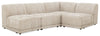 Sofa sectionnel modulaire Oaklyn Kort & Co. 4 pièces en tissu avec coussins de siège capitonnés - beige