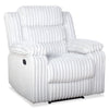 Fauteuil inclinable Bryson de 38,5 po en tissu de fausse fourrure - gris brume