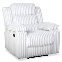 Fauteuil inclinable Bryson de 38,5 po en tissu de fausse fourrure - gris brume