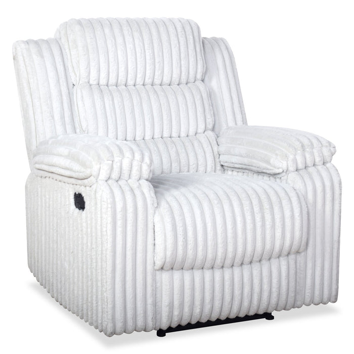 Fauteuil inclinable Bryson de 38,5 po en tissu de fausse fourrure - gris brume