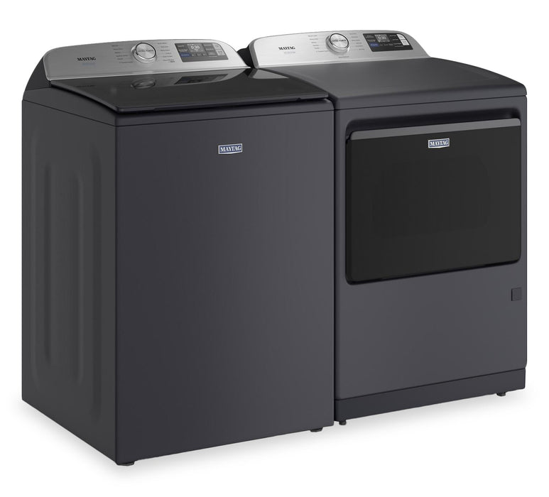 Laveuse intelligente à chargement par le haut de 6,0 pi³ et sécheuse électrique de 7,4 pi³ Animal Pet Pro de Maytag - acier minuit