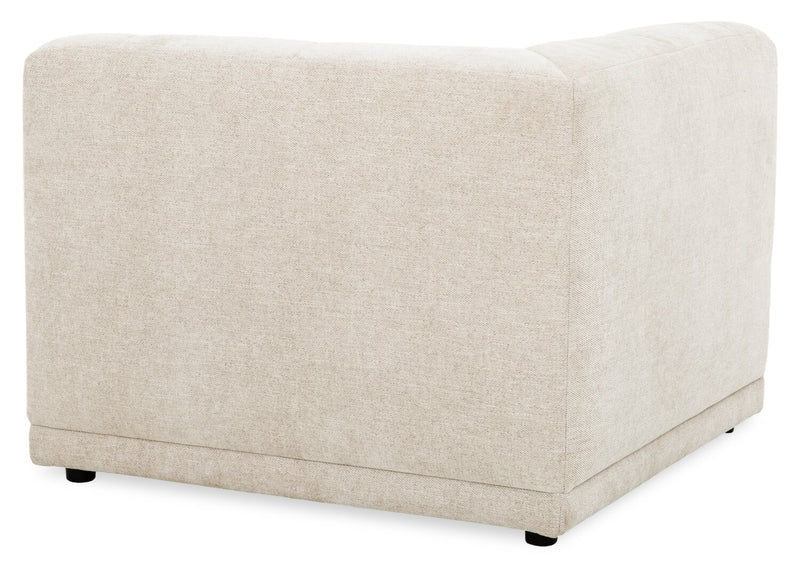 Fauteuil en coin modulaire Oaklyn Kort & Co. de 38,5 po en tissu avec coussin de siège capitonné - beige