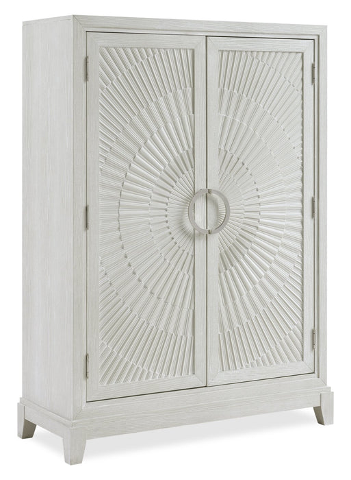 Commode verticale Vida de 45 po (L) x 64 po (H) avec armoire à 2 portes et tablettes réglables pour la chambre à coucher - sable
