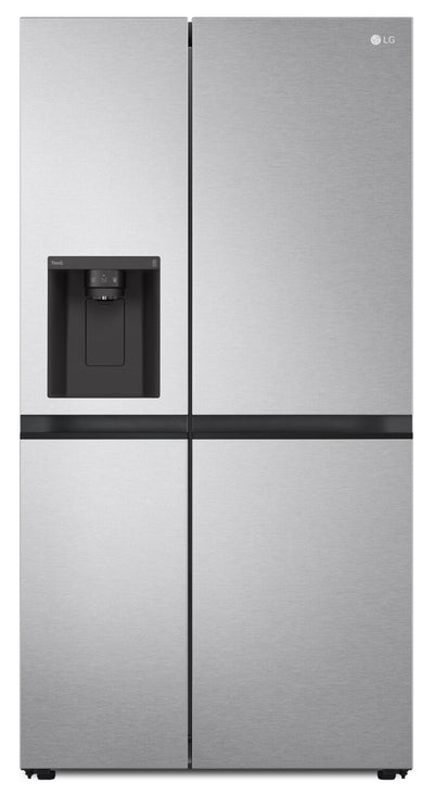 LG 36" 23 Cu. Ft. Side-by-Side Counter-Depth Refrigerator - Platinum Silver - LS23C4230V | Réfrigérateur LG de 23 pi³ et de 36 po de profondeur comptoir à compartiments juxtaposés - argenté p…