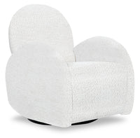 Fauteuil d’appoint coulissant, pivotant et inclinable Shay de 33 po en tissu de chenille - beige pierre de rivière