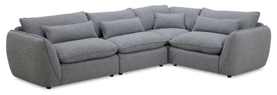 Monaco 4-Piece Sectional - Grey | Sofa sectionnel Monaco 4 pièces - gris | MONAGSEC