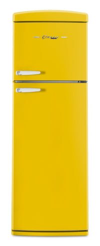 Réfrigérateur Classic Rétro d’Unique de 24 po et de 11 pi3 à congélateur supérieur - jaune canari - UNQ-310L Y TM