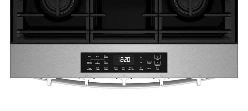 Cuisinière à gaz Whirlpool de 5 pi³ et de 30 po avec cuisson à air - acier inoxydable résistant aux traces de doigts - WSGS5030SZ