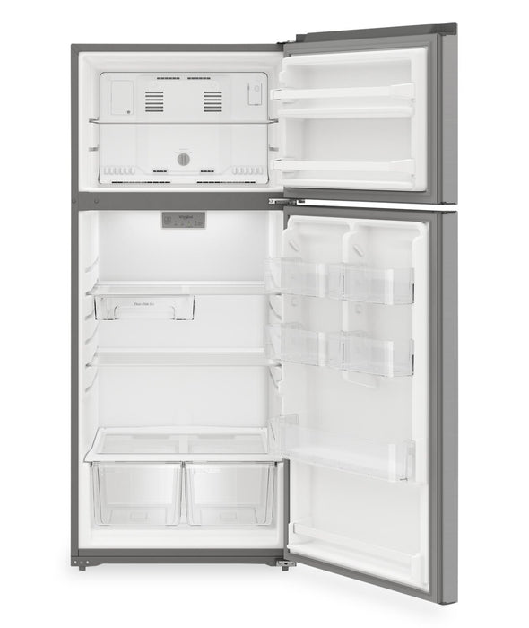 Réfrigérateur Whirlpool de 16,3 pi³ et de 28 po à congélateur supérieur - acier inoxydable - WRTX5328PM