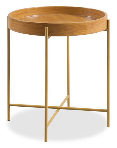 Soren 20" Accent Table - Honey Walnut | Table d’appoint Soren de 20 po - noyer miel | SORENCST