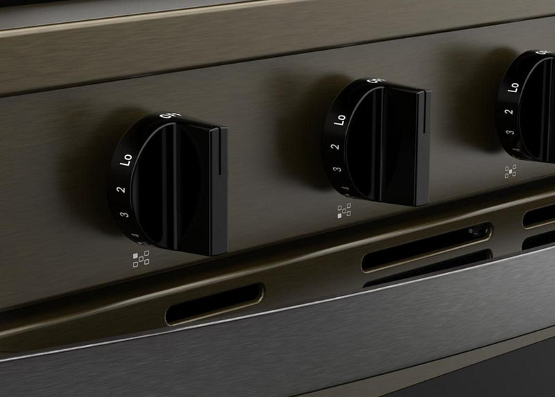 Cuisinière à gaz Whirlpool de 5 pi³ avec friture à air et autonettoyage - acier inoxydable noir - WFGS5030RV