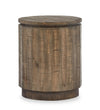 Table de bout ronde rustique Elm de 20 po en pin - brune