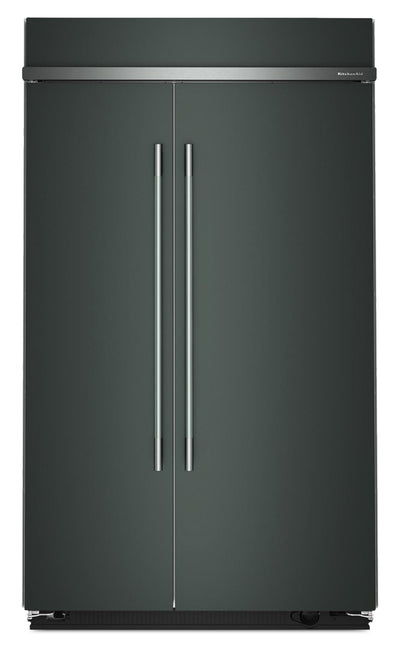 Kitchenaid 48" 29.4 Cu. Ft. Built-In Side-by-Side Refrigerator – Juniper - KBSN748SJP | Réfrigérateur encastré KitchenAid de 29,4 pi3 et de 48 po à compartiments juxtaposés - genièvre - KBSN748SJP