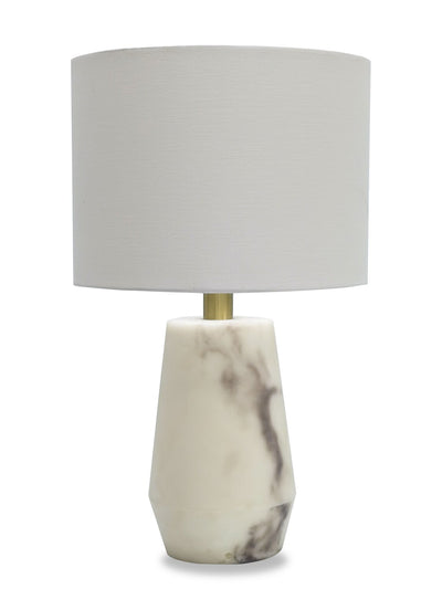 Sofia 20” Modern Stone Table Lamp - Natural Alabaster | Lampe de table moderne Sofia de 20 po en pierre - albâtre naturel