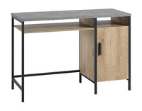 Bureau Bradley de 45 po avec piédestal et armoire - chêne clair