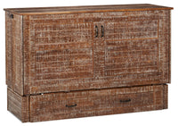 Lit escamotable Parker, marron vieilli -  format grand lit