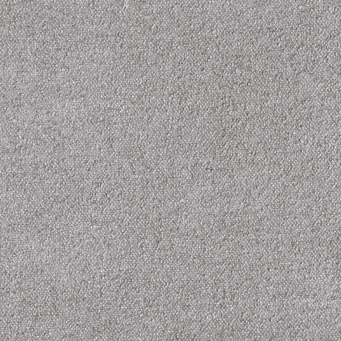 Lit plateforme Amos rembourré en tissu gris avec tête de lit capitonnée - format lit double