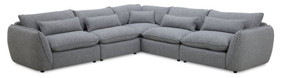 Monaco 5-Piece Sectional - Grey | Sofa sectionnel Monaco 5 pièces - gris