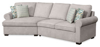 Sofa sectionnel enveloppant de gauche Haven de Scott Living 2 pièces en tissu de chenille - gris