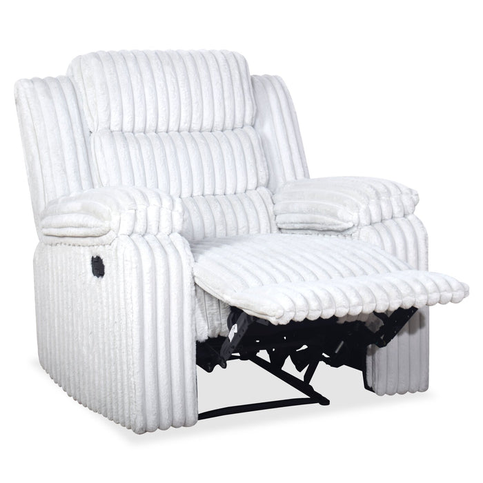 Fauteuil inclinable Bryson de 38,5 po en tissu de fausse fourrure - gris brume