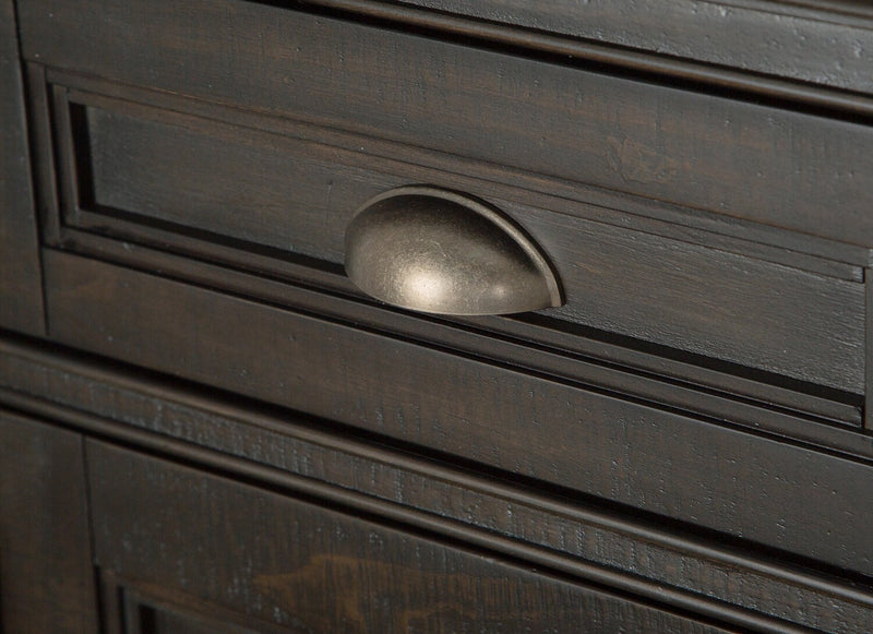 Meuble pour téléviseur traditionnel Wesley de 70 po avec rangement et système de gestion des câbles pour téléviseurs jusqu’à 75 po - graphite