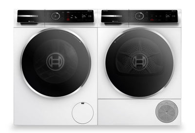 Bosch 500 Series 2.4 Cu. Ft. Front-Load Washer and 4 Cu. Ft. Heat Pump Dryer | Laveuse à chargement frontal de 2,4 pi³ et sécheuse avec pompe à chaleur de 4 pi³ de série 500 de Bosch | BOFL2460