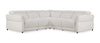 Sofa sectionnel à inclinaison électrique Aspen de Cindy Crawford Home 3 pièces avec appuie-têtes électriques et port USB - albâtre