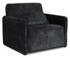 Fauteuil-lit Dawn de 42 po en tissu de chenille - gris
