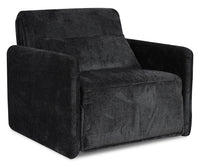 Fauteuil-lit Dawn de 42 po en tissu de chenille - gris