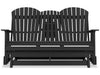 Causeuse pivotante et coulissante Lake pour la terrasse à l’extérieur - plastique haute densité, résistant aux intempéries - noire