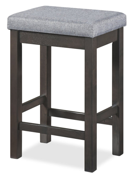 Table de salon moderne Noah de 60 po avec 3 tabourets de hauteur comptoir et ports USB - grise