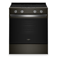 Cuisinière électrique Whirlpool de 5,3 pi³ et de 30 po avec cuisson à air - noire sur acier inoxydable - YWSES5030SV