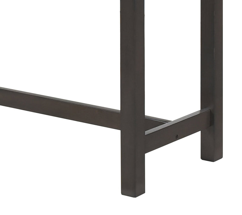 Table de salon moderne Noah de 60 po avec 3 tabourets de hauteur comptoir et ports USB - grise