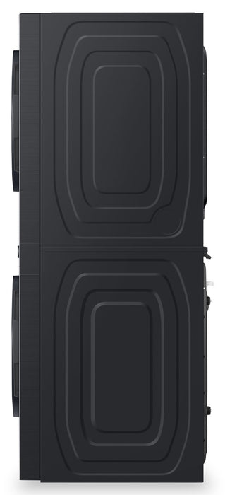 Tour de lavage Laundry HubMC à la vapeur Samsung à chargement frontal de 5,3 pi³ - acier inoxydable noir - WH46DBH550EVAC